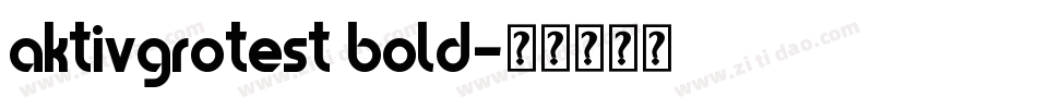 aktivgrotest bold字体转换
